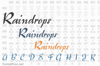 Raindrops Font