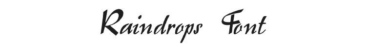 Raindrops Font