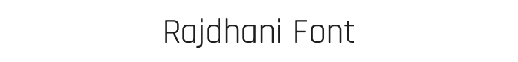 Rajdhani Font Preview