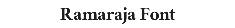 Ramaraja Font