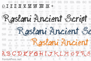 Raslani Ancient Script Font