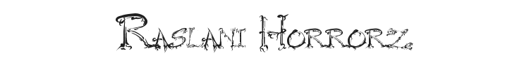 Raslani Horrorz Font