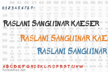 Raslani Sanguinar Kaeser Font