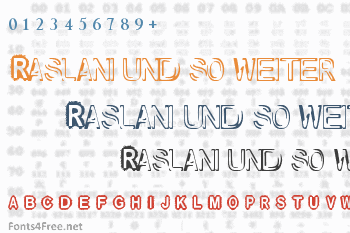 Raslani und so weiter Font