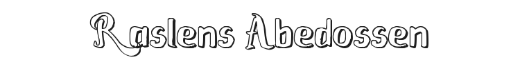 Raslens Abedossen Font