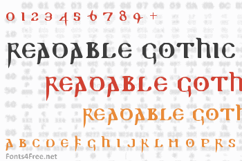 Readable Gothic Font