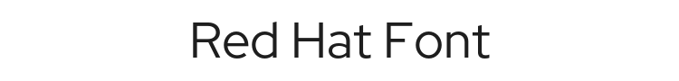 Red Hat Font Preview