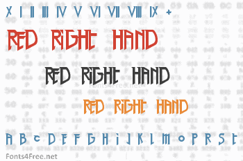 Red Right Hand Font