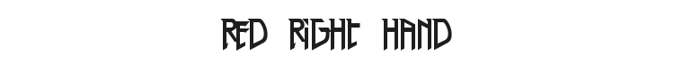 Red Right Hand Font