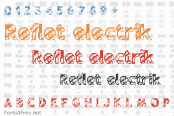 Reflet electrik Font