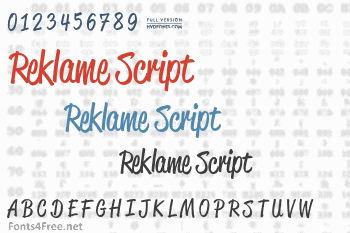 Reklame Script Font