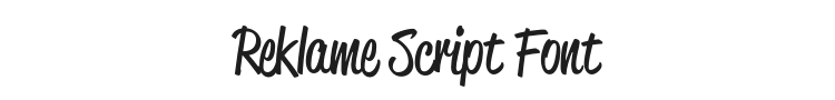 Reklame Script Font Preview