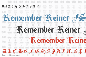 Remember Reiner FS Font