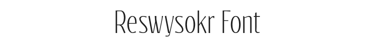 Reswysokr Font Preview