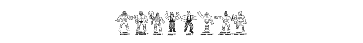 Retro Hasbro WWF Figures Font