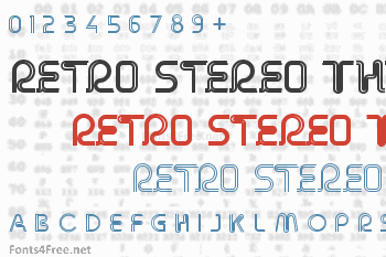 Retro Stereo Thin Font