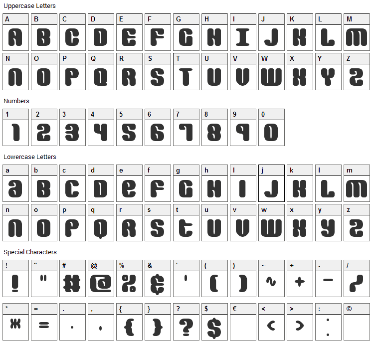 Revert Font Character Map