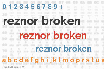 Reznor Broken Font