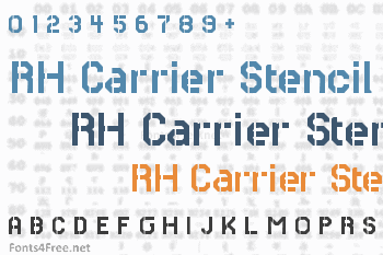 RH Carrier Stencil Font