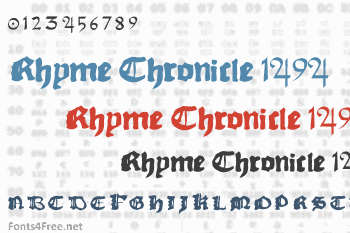 Rhyme Chronicle 1494 Font