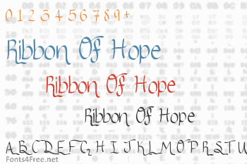 Ribbon Of Hope Font