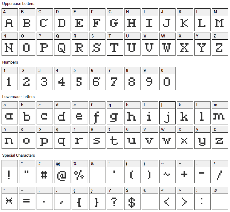 Rififi Serif Font Character Map