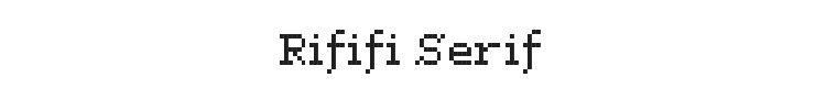 Rififi Serif Font Preview