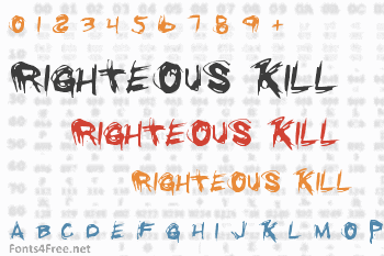 Righteous Kill Font