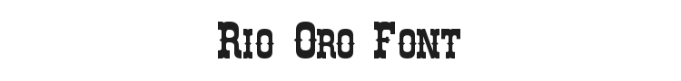 Rio Oro Font