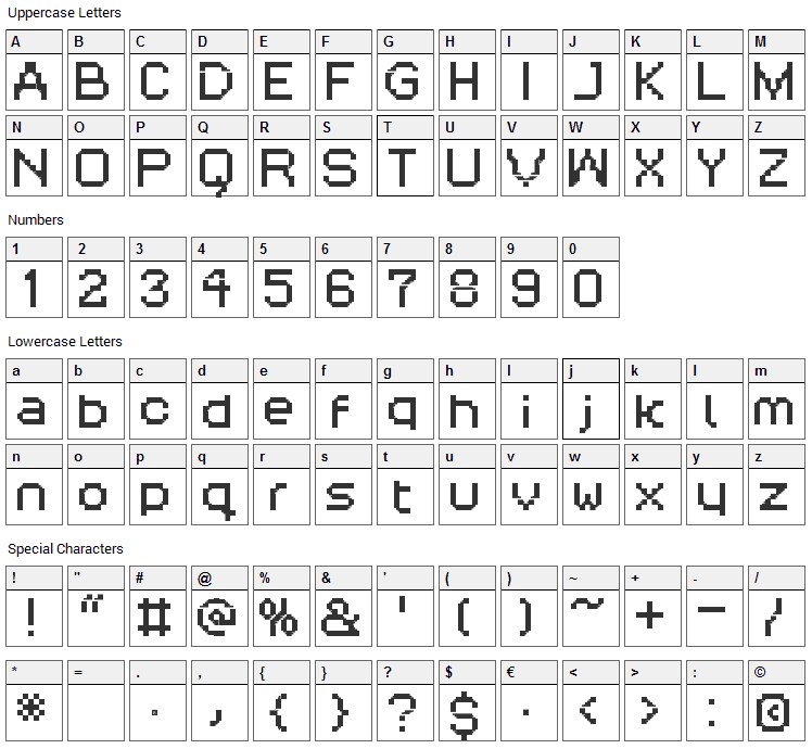 Rittswood Three Oranges Font Character Map