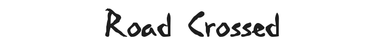 Road Crossed Font Preview