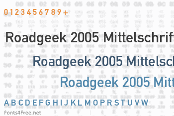 Roadgeek 2005 Mittelschrift Font