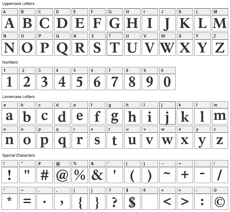 Roadgeek 2005 New Parks Font Character Map