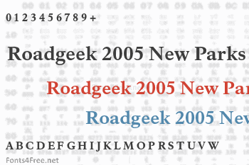 Roadgeek 2005 New Parks Font