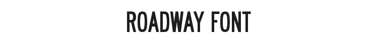 Roadway Font Preview