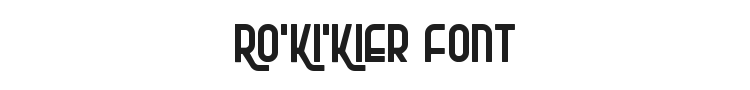 RoKiKier Font Preview