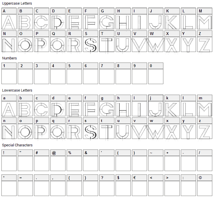 RollandinEmilie Font Character Map