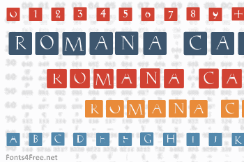 Romana Caps Classic Squares Font