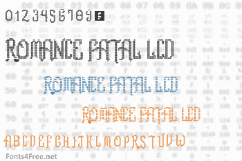 Romance fatal LCD Font