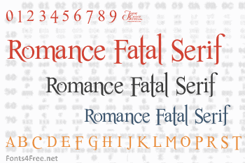 Romance Fatal Serif Font