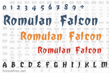 Romulan Falcon Font