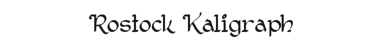 Rostock Kaligraph Font Preview