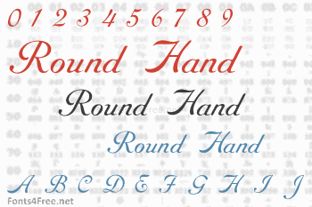 Round Hand Font