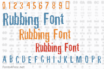 Rubbing Font