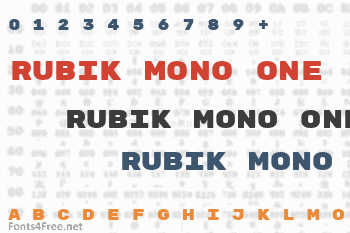 Rubik Mono One Font