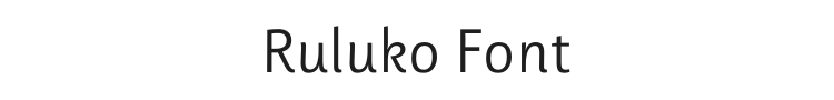 Ruluko Font Preview