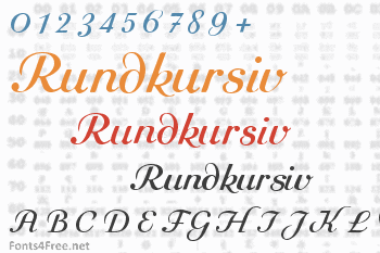 Rundkursiv Font