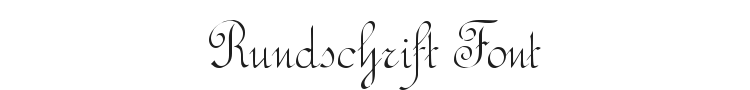 Rundschrift Font Preview