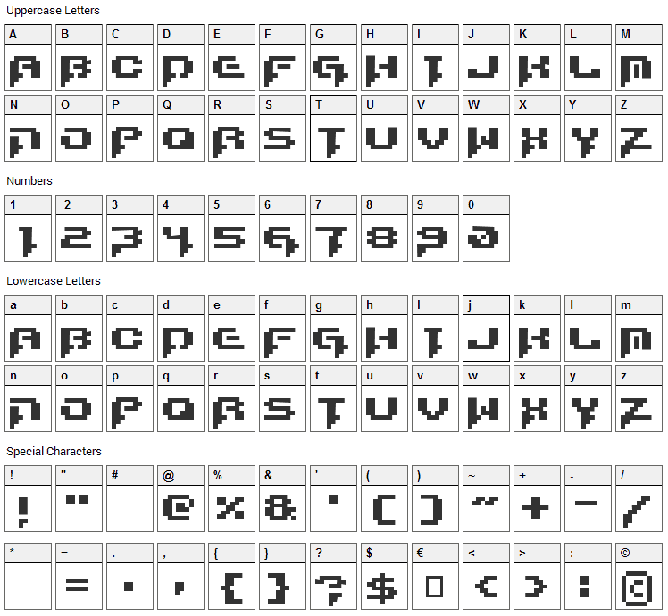 Runstop Restore Font Character Map