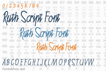 Ruth Script Font